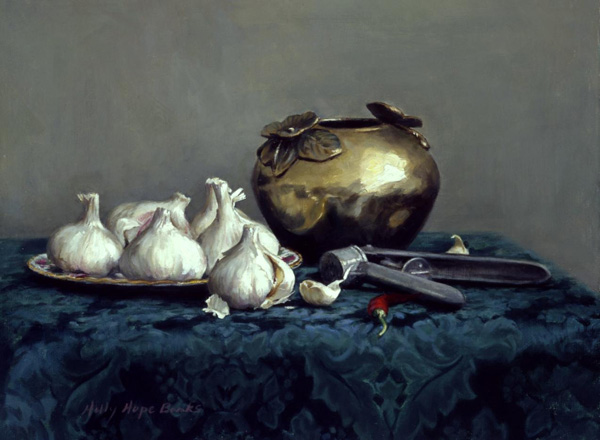 © Holly Hope Banks, Garlic and Pepper, oil on canvas