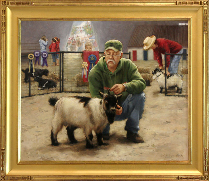 © Holly Hope Banks, Pygmy Goat Show, oil painting